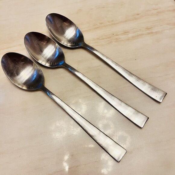 CAMBRIDGE Dylan Stainless Flat Tip 9pc Flatware Fork Spoon Teaspoon Replacement - Picture 5 of 6